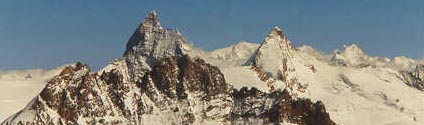 Le cervin et la dent d'H&eacute;rens depuis le Pigne d'Arolla